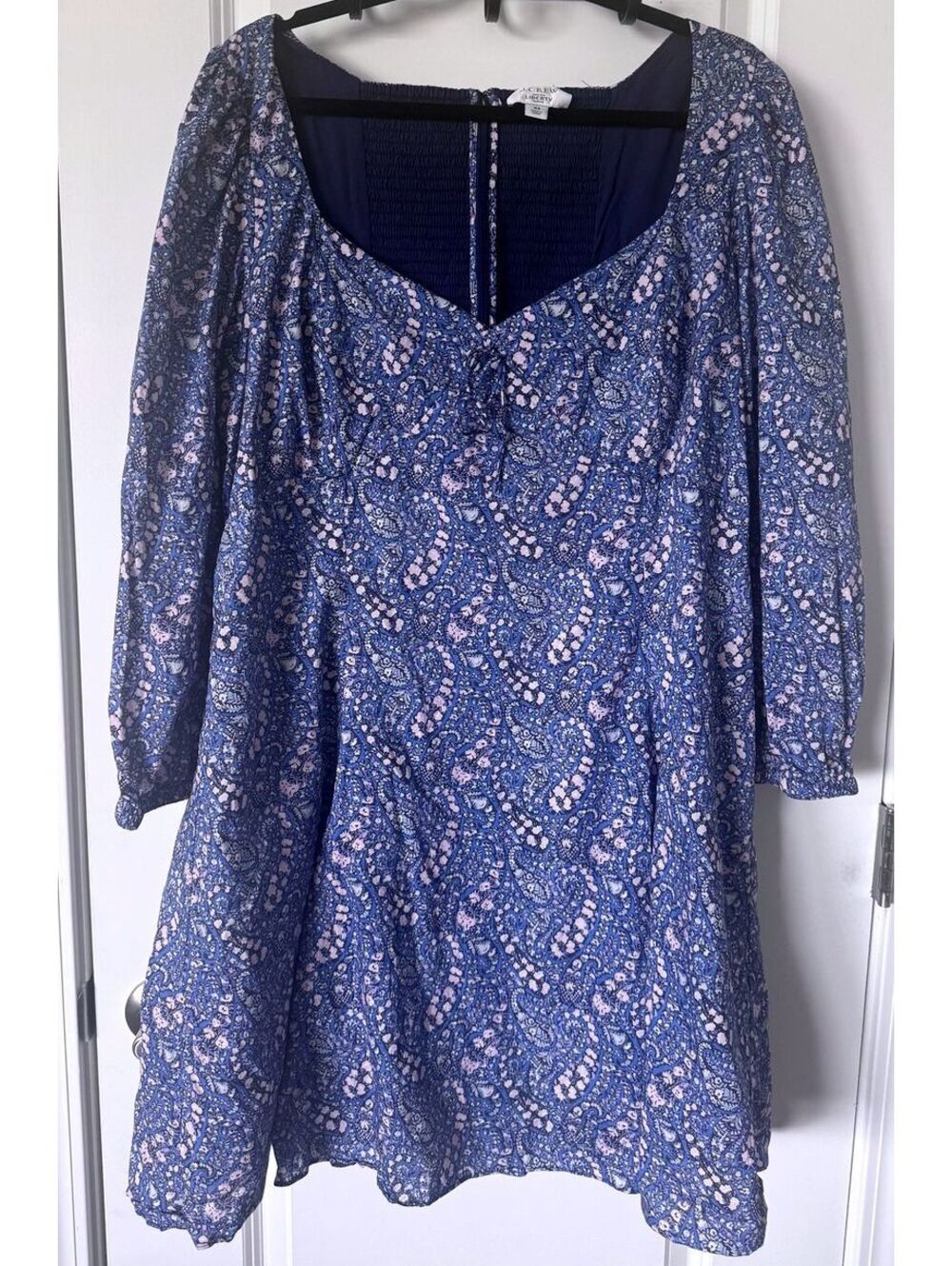 J.Crew Blue Liberty Fabric Dress Size 22